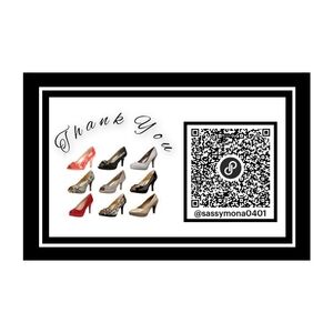 QR Thank Cards Colorful Stileto Heels 25pc Closet QR and Thank You  Handcrafted
